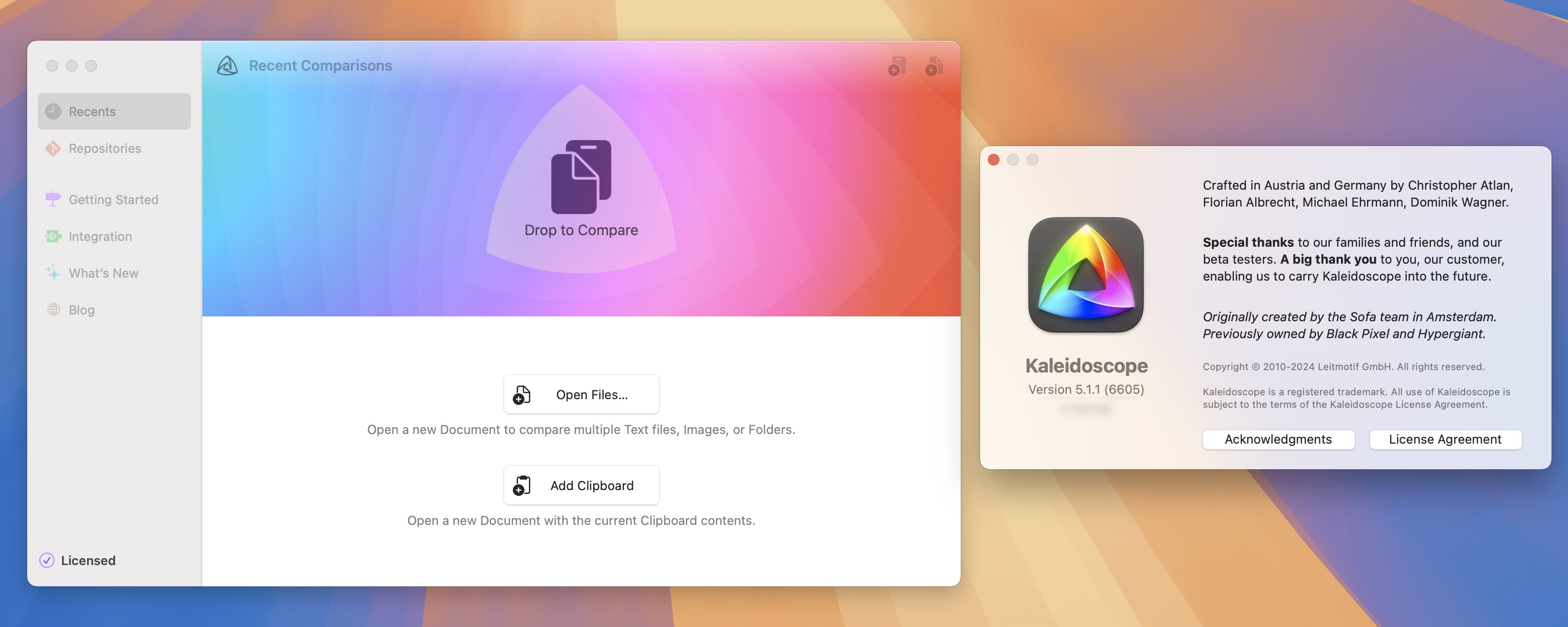 Kaleidoscope for Mac v5.1.1 文件和图像比较工具-1