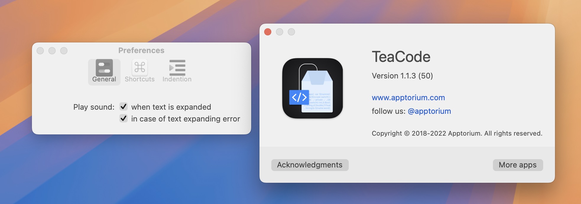 TeaCode for Mac v1.1.3 代码快速生成工具-1