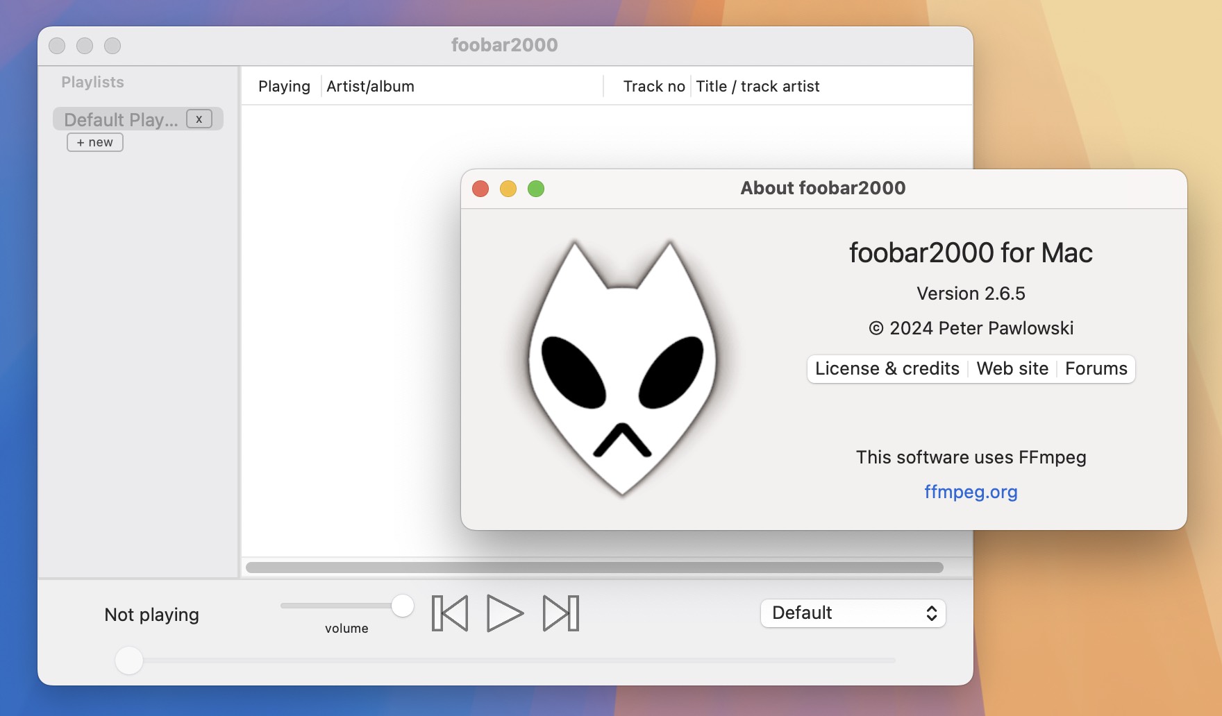 foobar2000 for Mac v2.6.5 多功能音频播放器-1