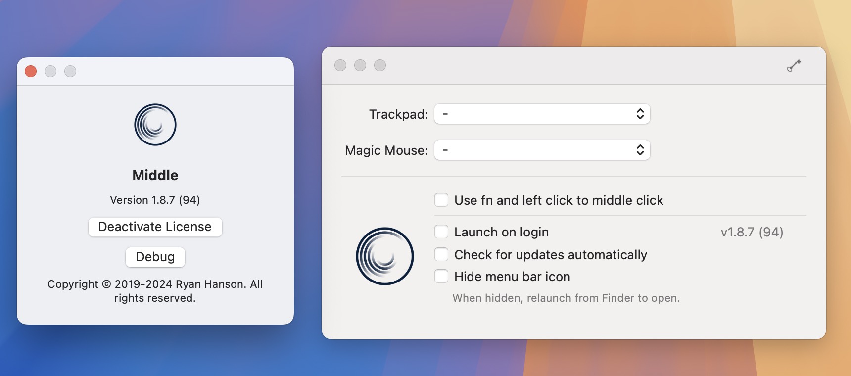 Middle for Mac v1.8.7 触控板和鼠标增强工具-1