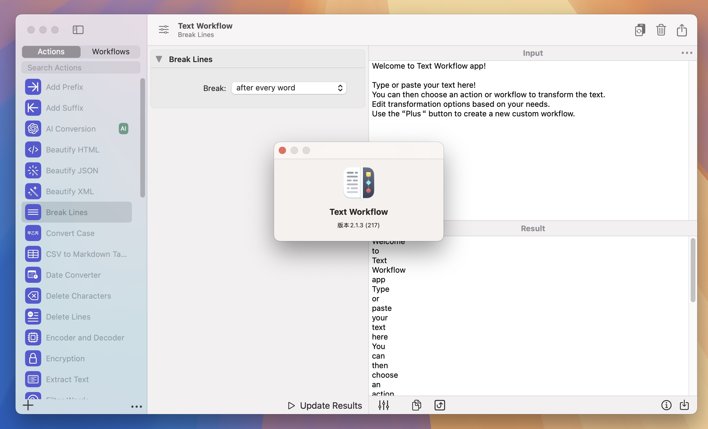 Text Workflow for Mac v2.1.3 文本转换软件-1