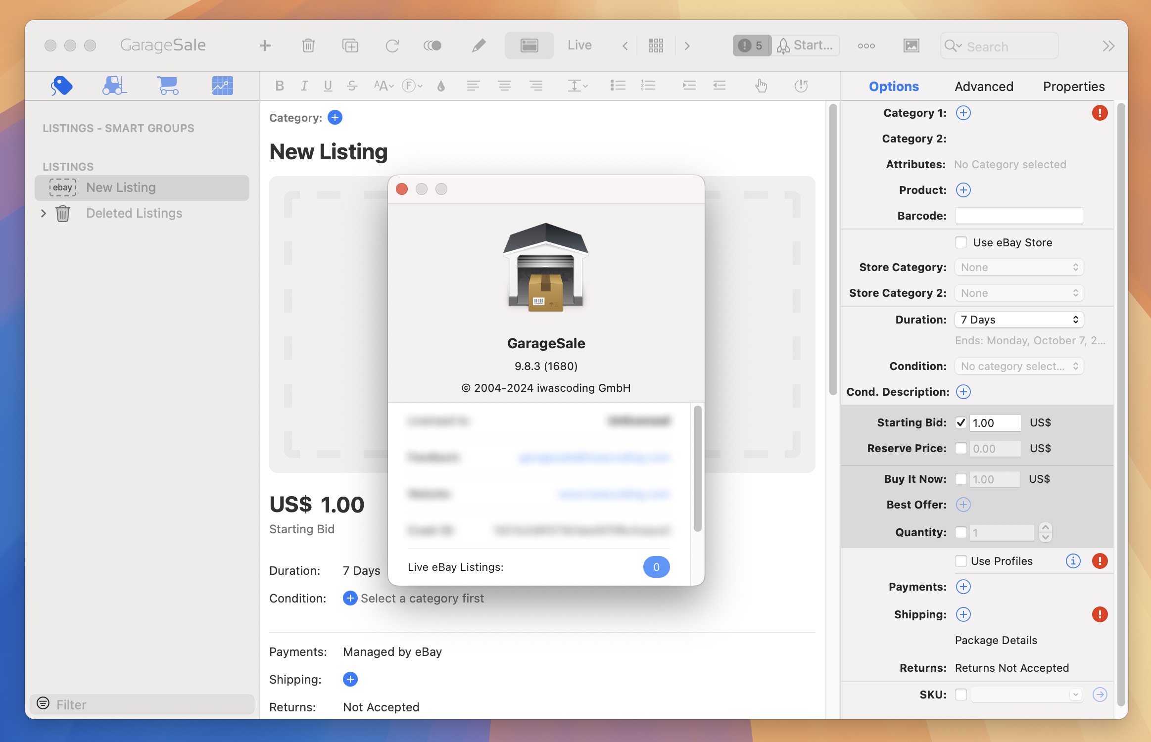 GarageSale for Mac v9.8.3 eBay在线拍卖客户端-1