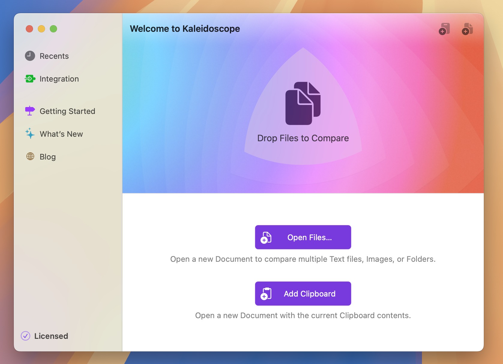 Kaleidoscope for Mac v5.1.2 文件和图像比较工具-1