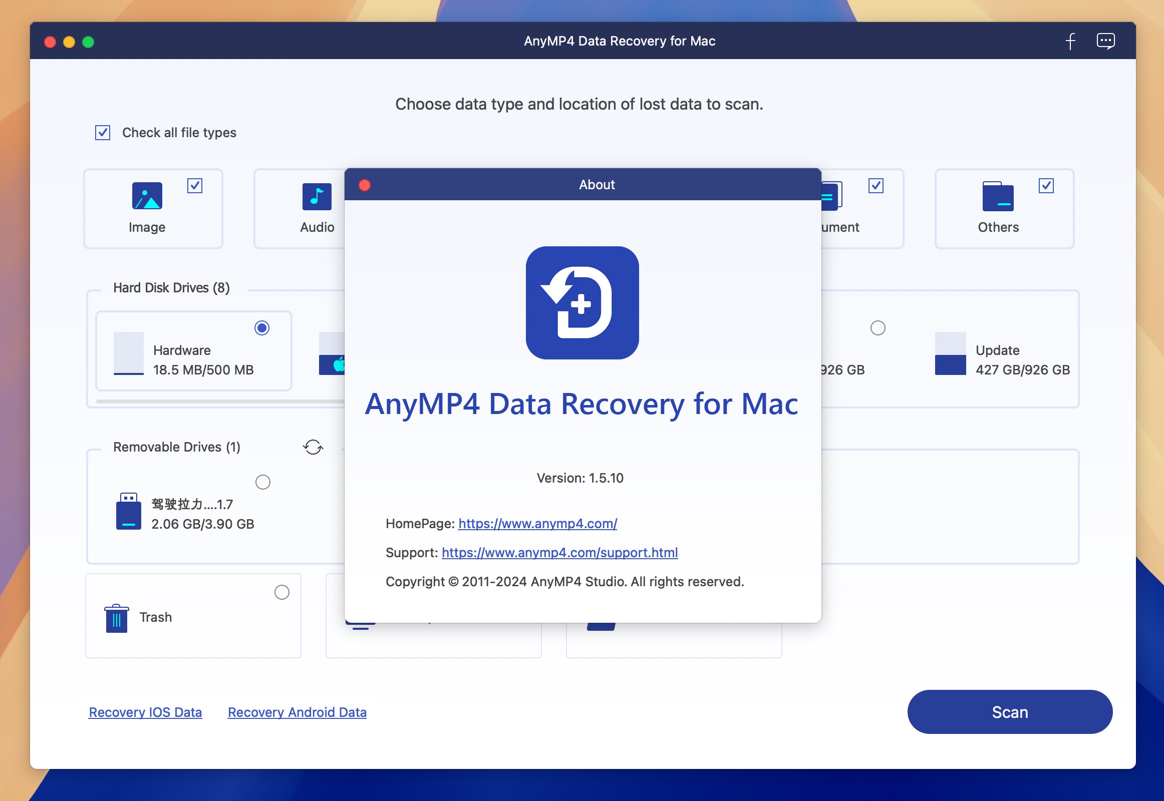 AnyMP4 Data Recovery for Mac v1.5.10 mac数据恢复软件-1