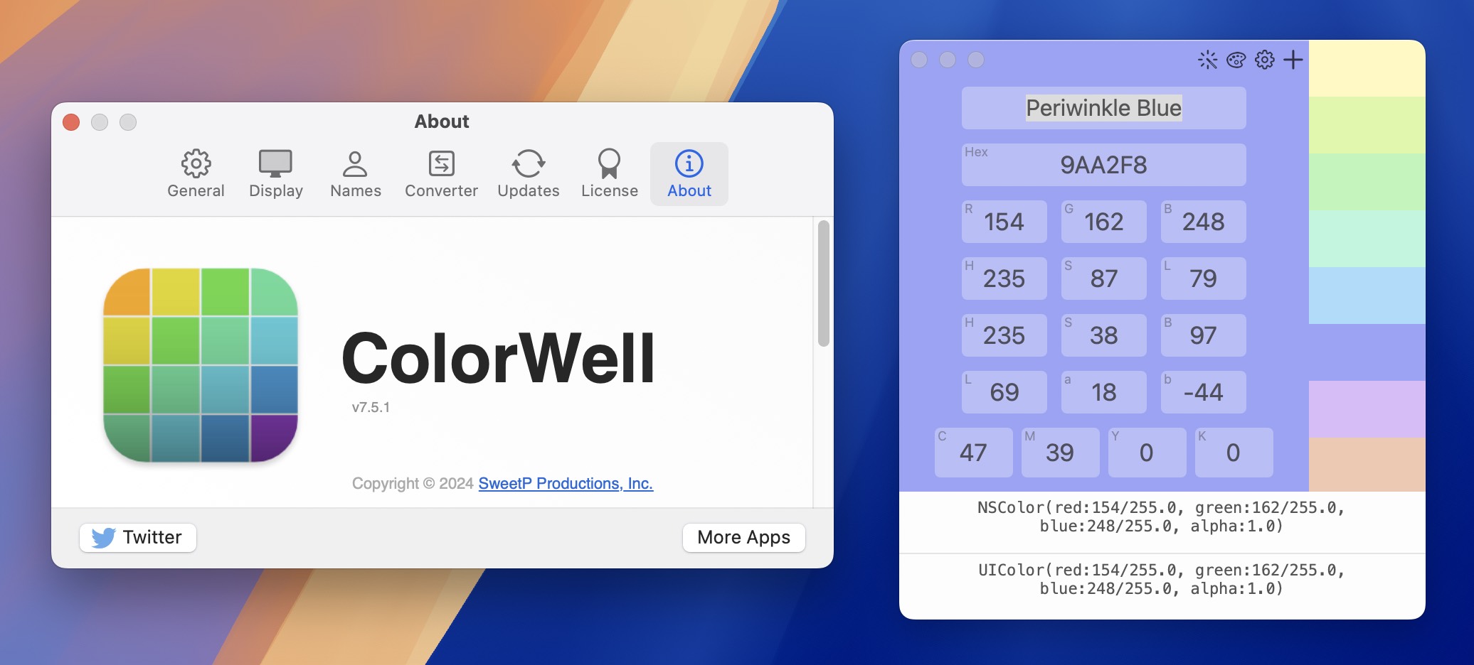 ColorWell for Mac v7.5.1 Web颜色代码的取色工具-1