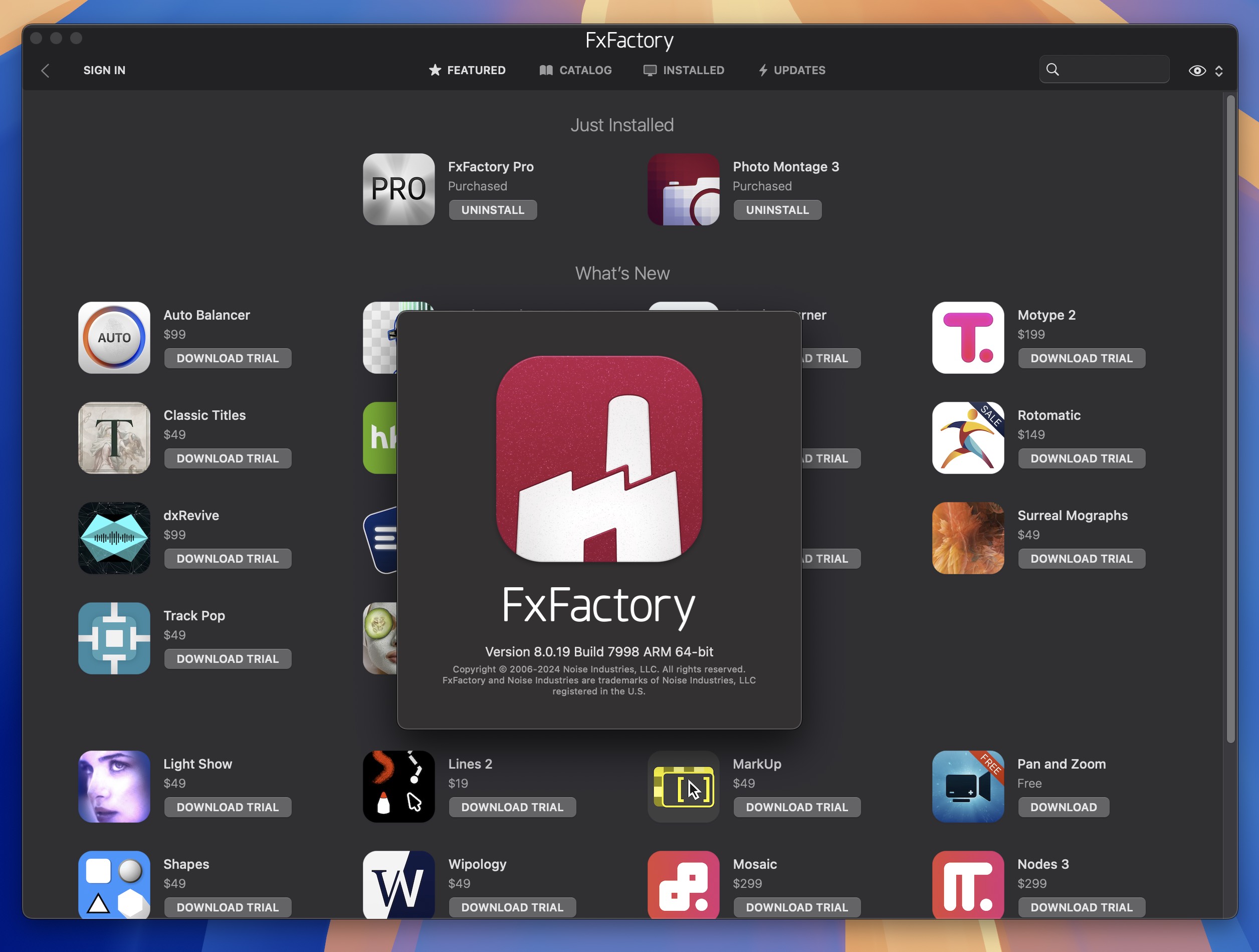 FxFactory for Mac v8.0.19.7998 视频特效处理插件管理包-1