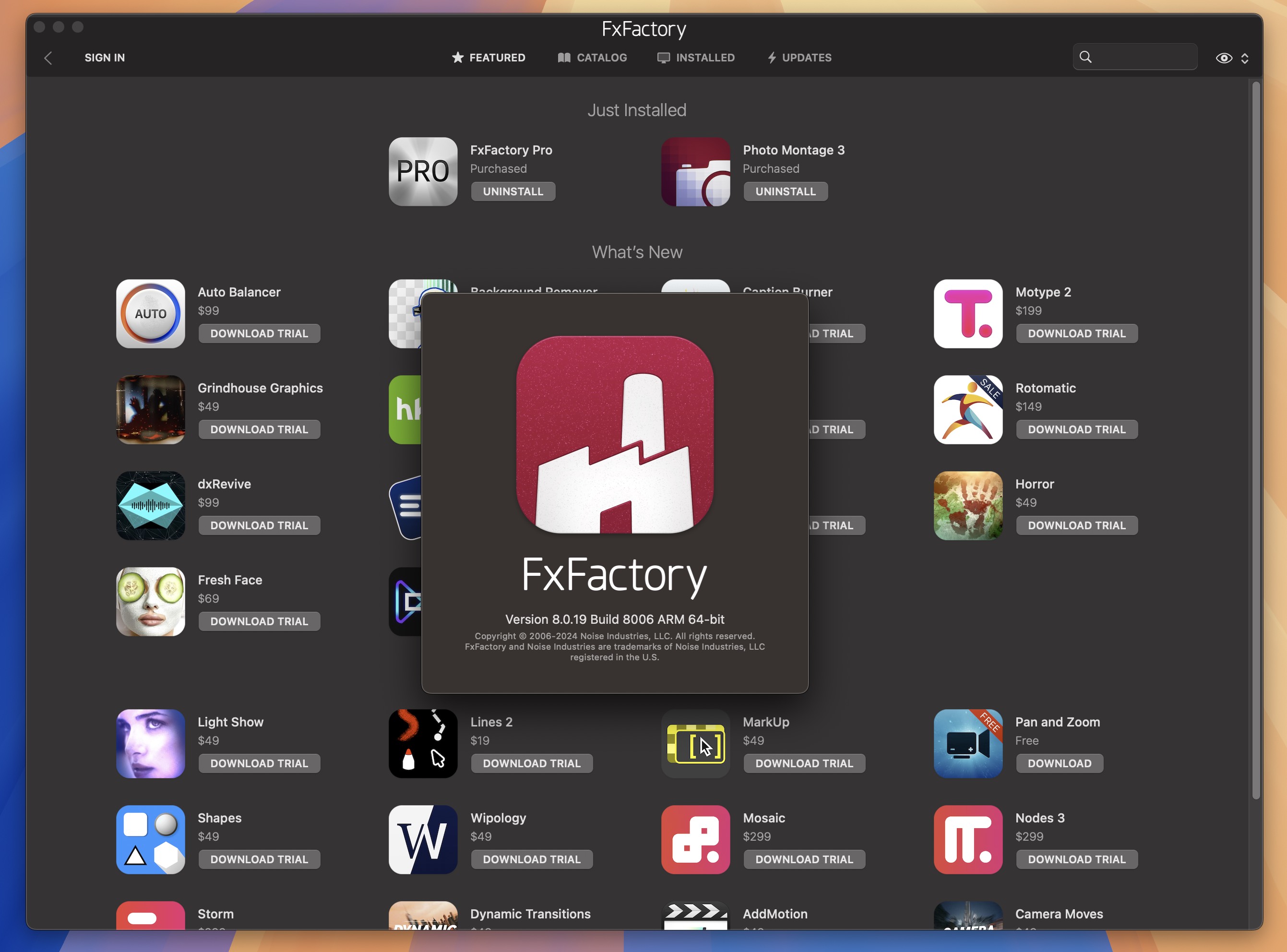 FxFactory for Mac v8.0.19.8006 视频特效处理插件管理包-1