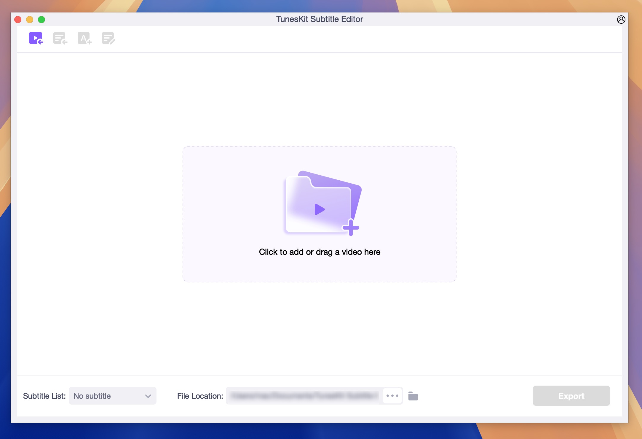 TunesKit Subtitle Editor for Mac v2.5.0 字幕编辑工具-1