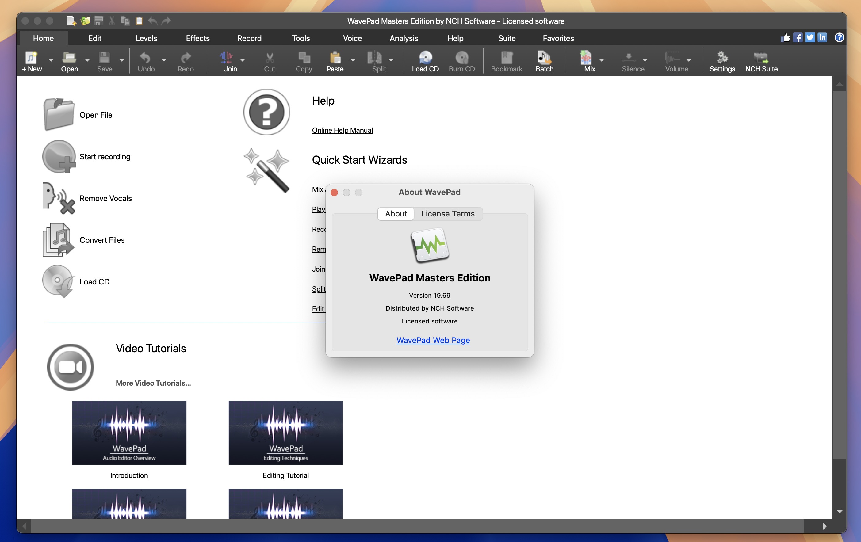 NCH WavePad for Mac v19.69 mac音频编辑软件-1