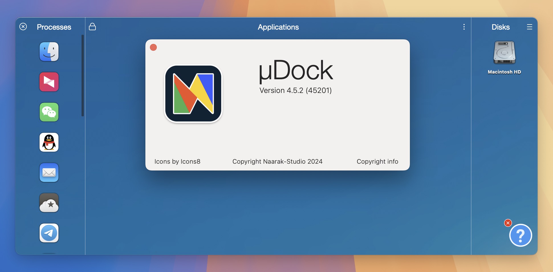 uDock for Mac v4.5.2 应用程序快速启动管理器-1