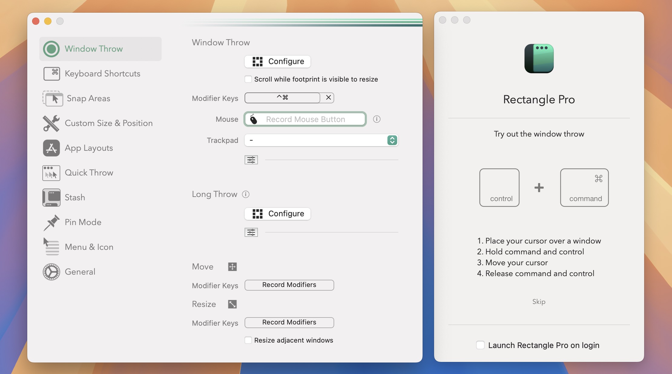 Rectangle Pro for Mac v3.0.37 窗口布局增强工具-1