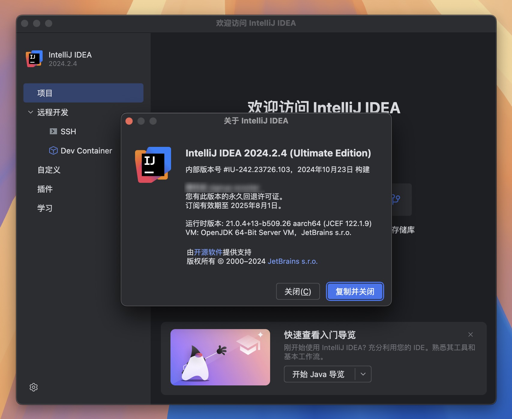 IntelliJ IDEA 2024 for Mac v2024.2.4 Java语言开发工具 IJ中文激活版-1