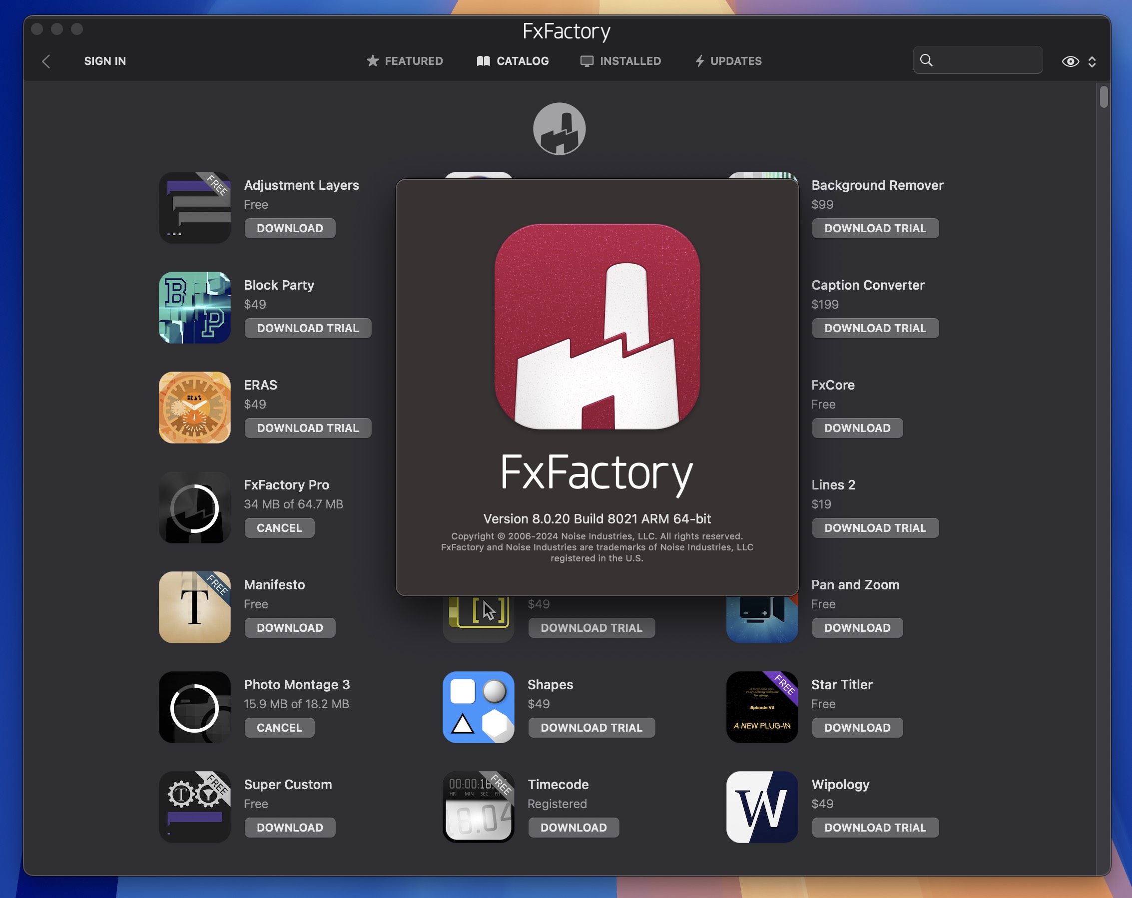 FxFactory for Mac v8.0.20.8021 视频特效处理插件管理包-1