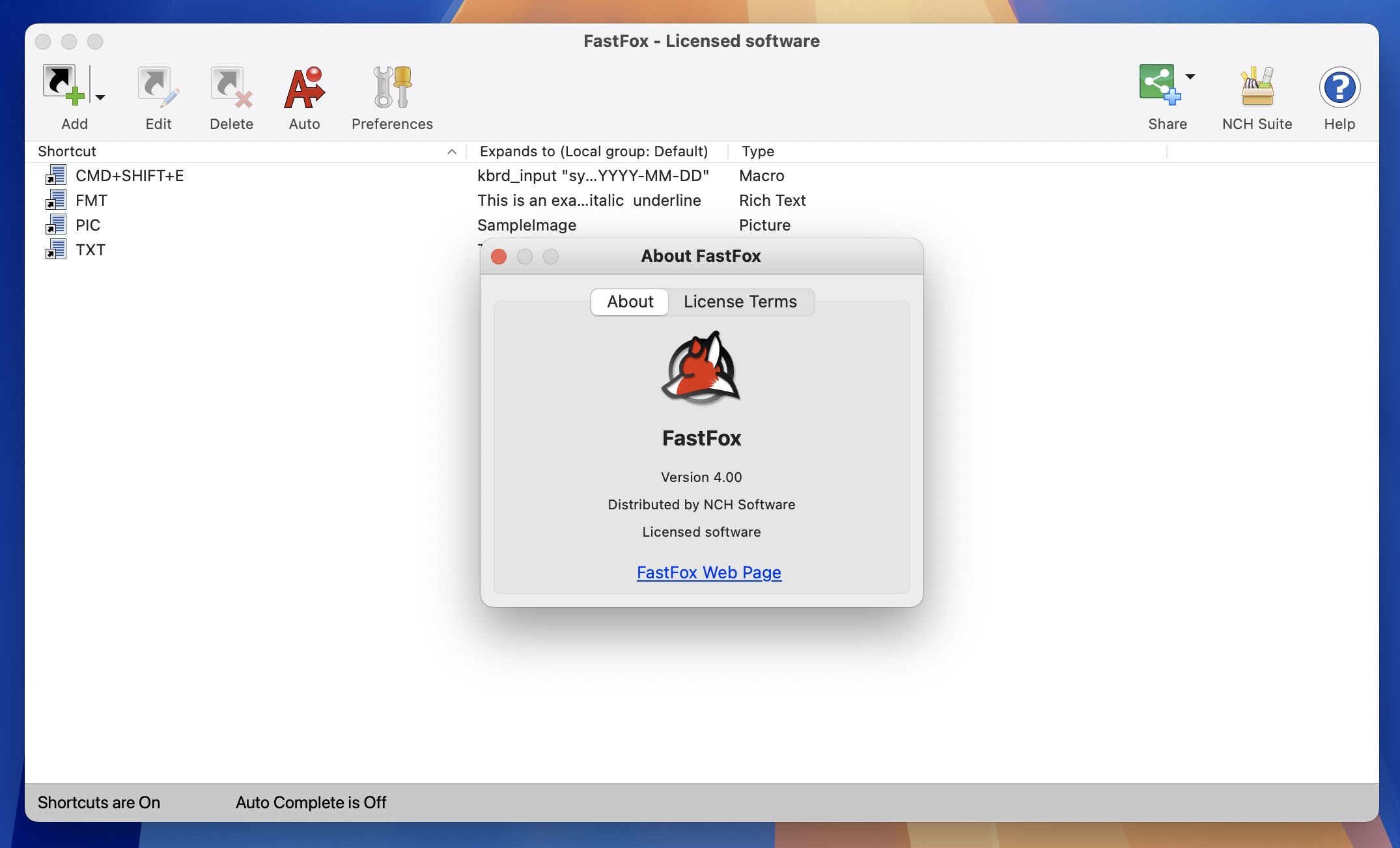 FastFox for Mac v4.0 快捷短语输入工具-1