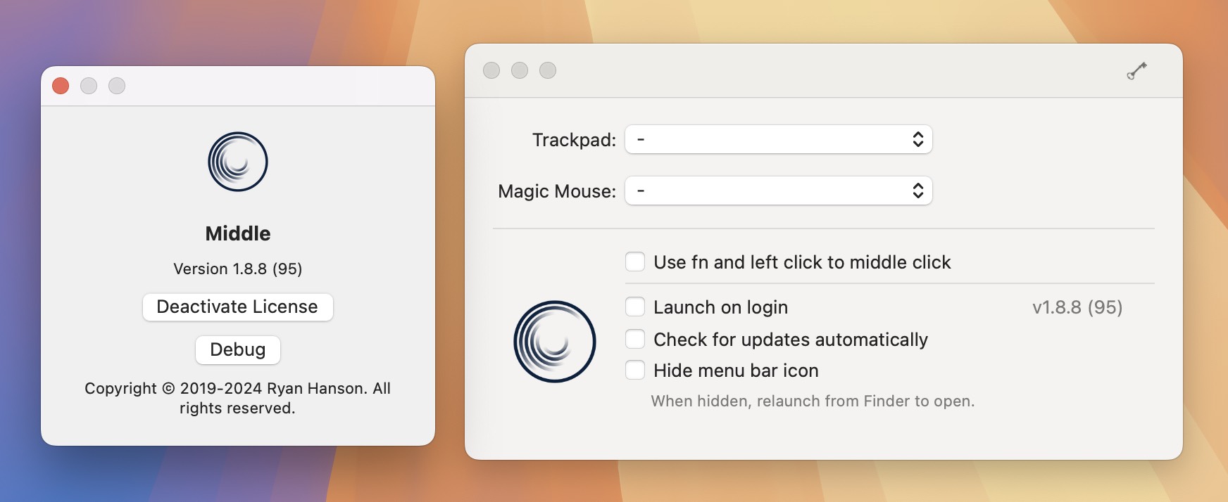 Middle for Mac v1.8.8 触控板和鼠标增强工具-1