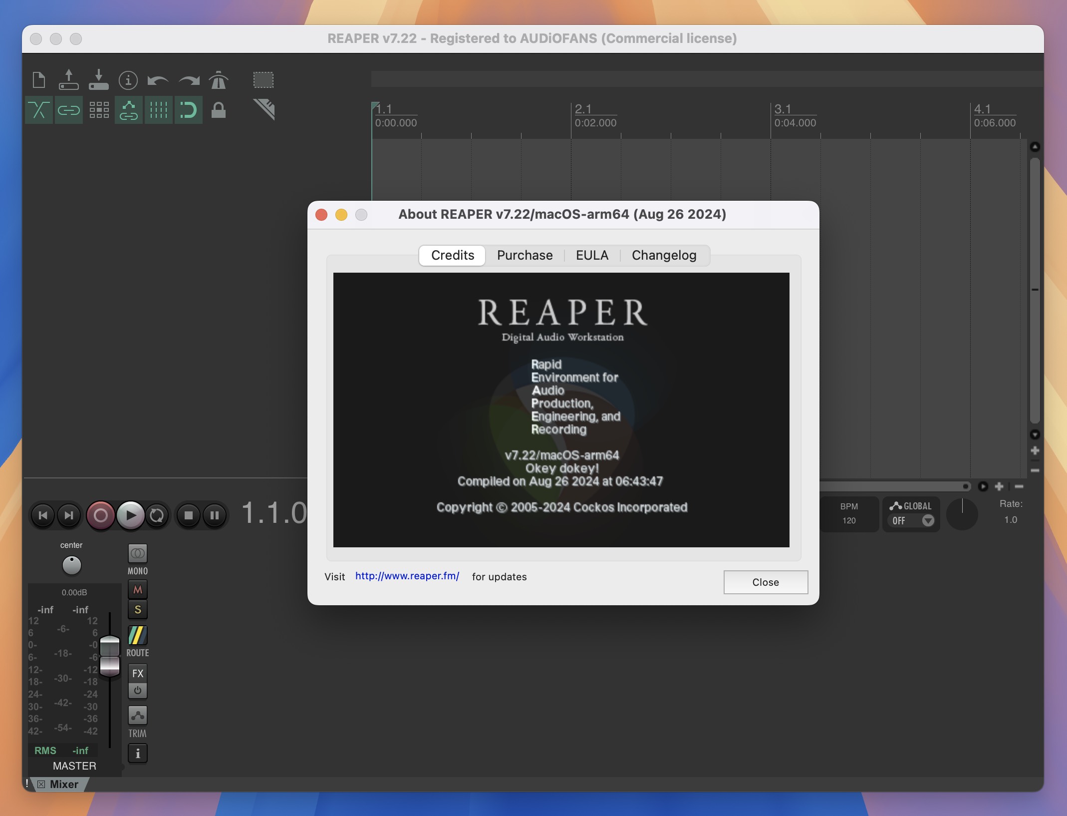 Cockos REAPER for Mac v7.22 音频编辑制作软件-1