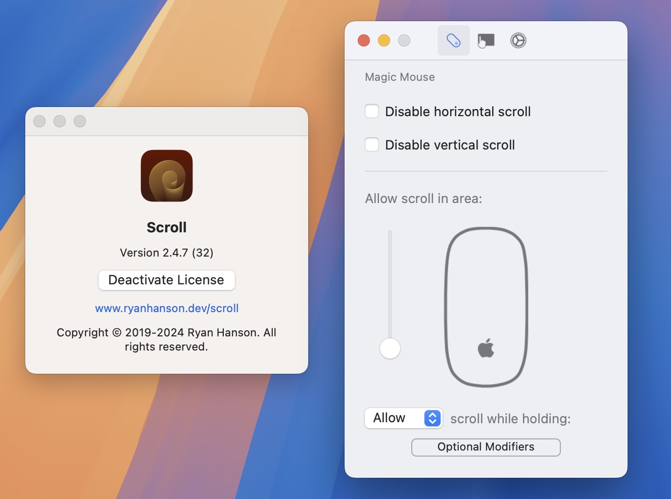 Scroll for Mac v2.4.7 鼠标平滑滚动优化工具-1