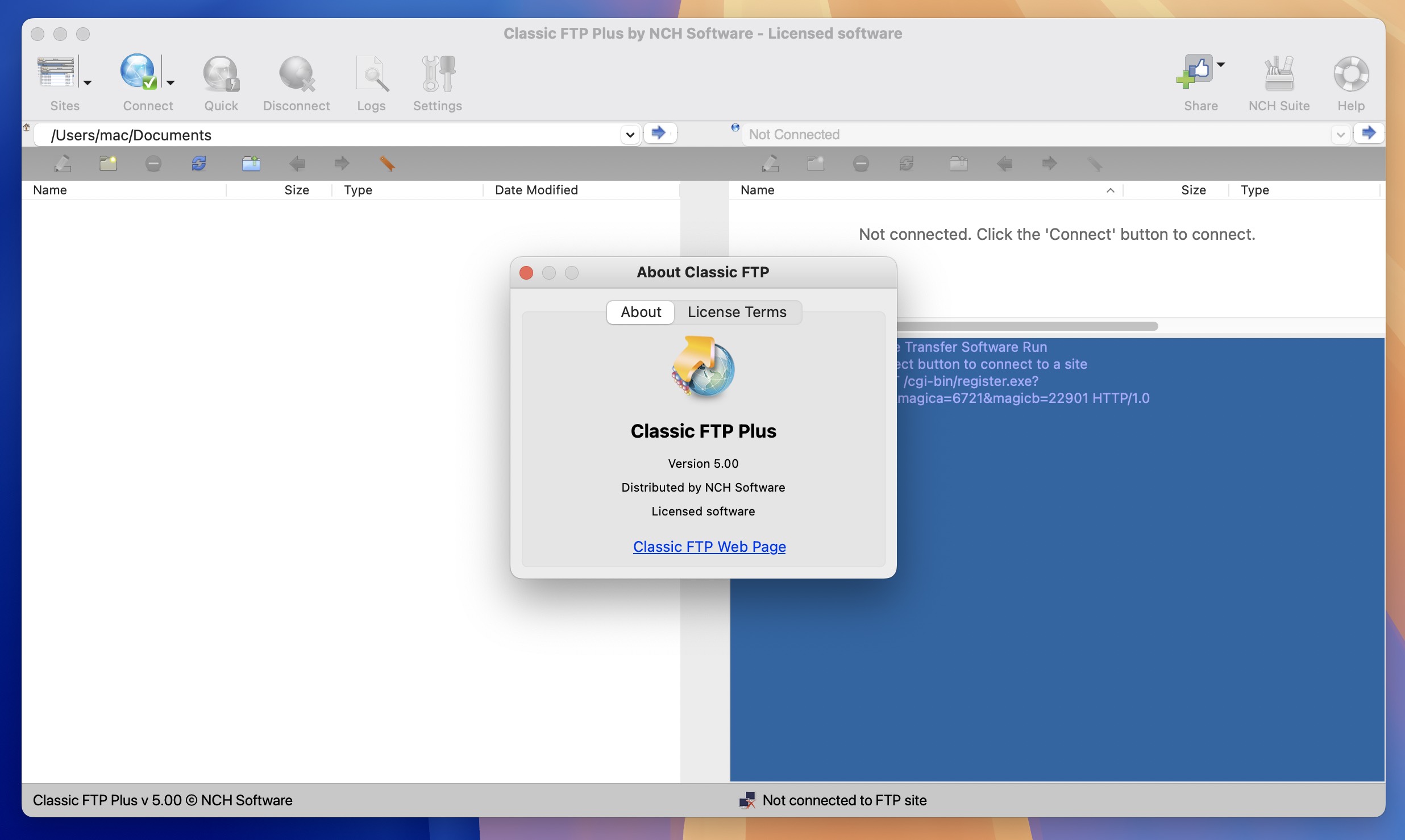NCH ClassicFTP for Mac v5.0 FTP文件管理客户端-1