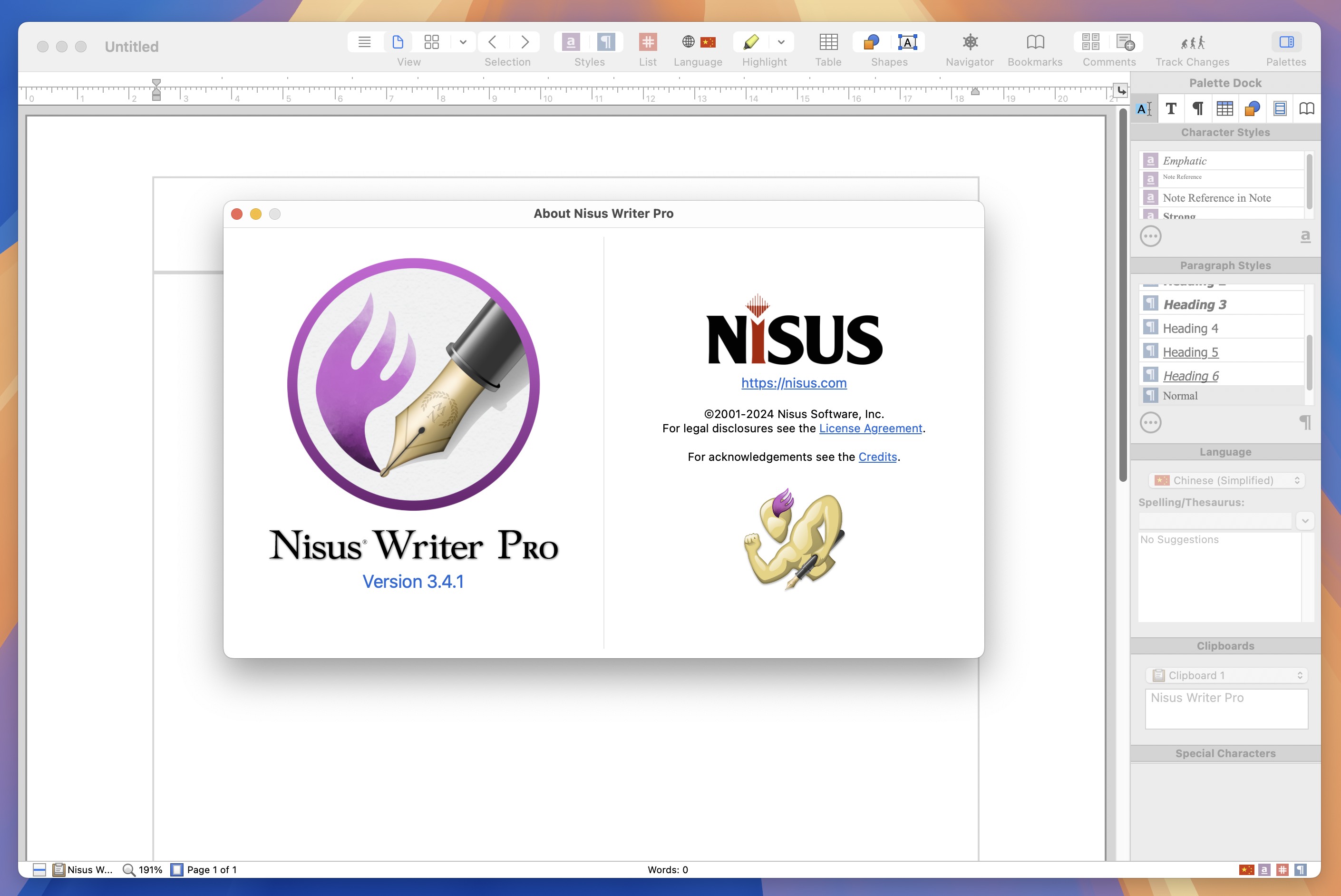 Nisus Writer Pro for Mac v3.4.1 多语言文字处理软件-1