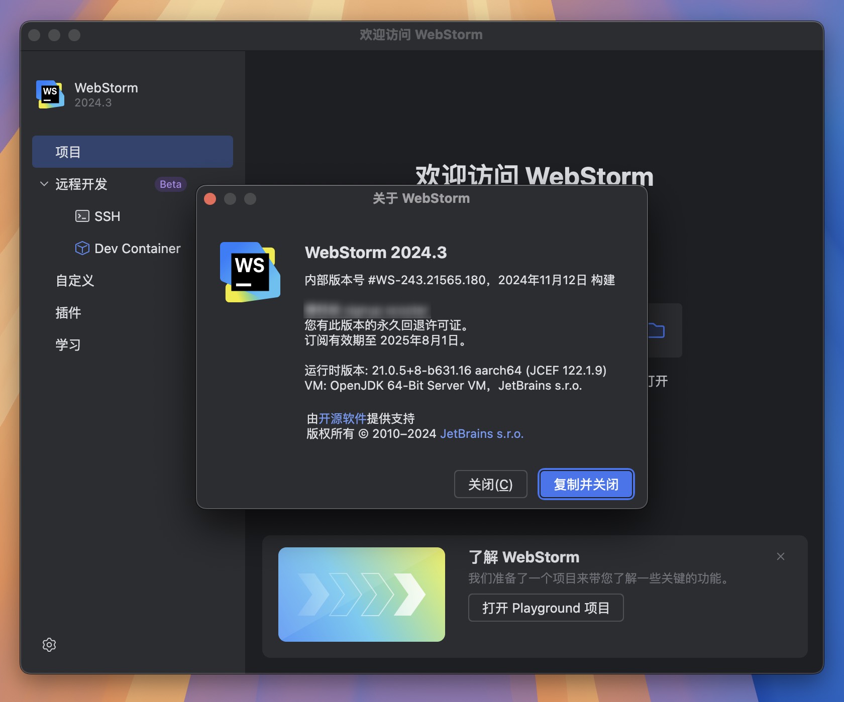 WebStorm 2024 for Mac v2024.3 JavaScript开发工具 WS中文激活版-1