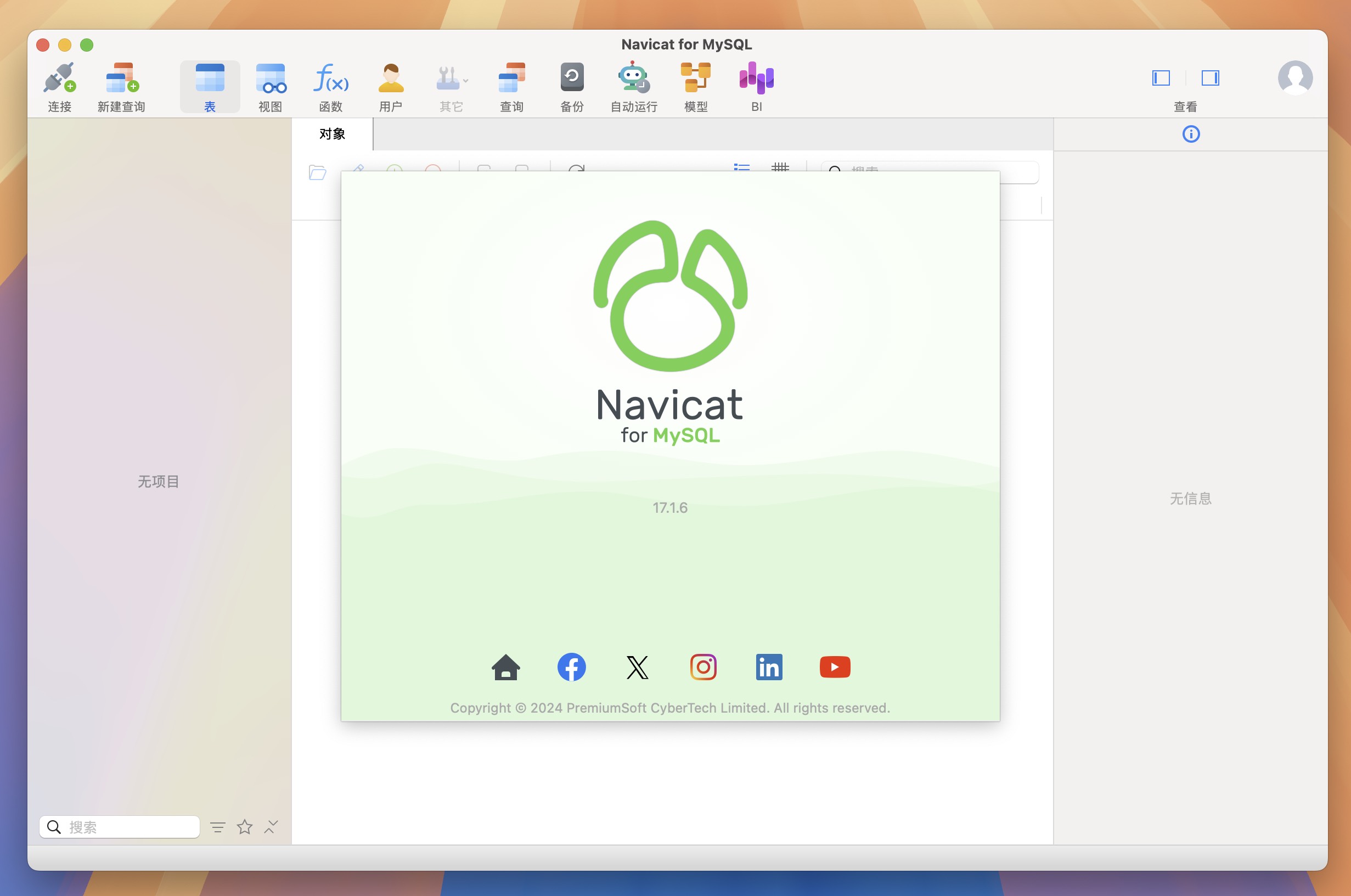 Navicat for MySQL for Mac v17.1.6 数据库开发管理工具-1