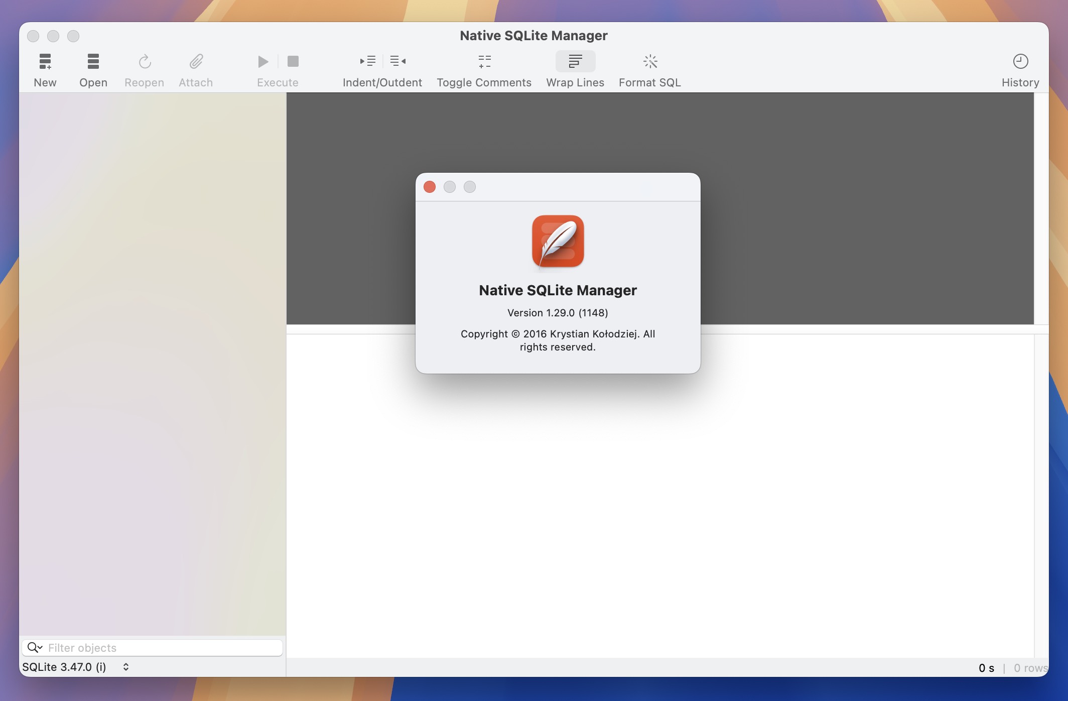 Native SQLite Manager for Mac v1.29.0 极简SQLite数据库管理器-1