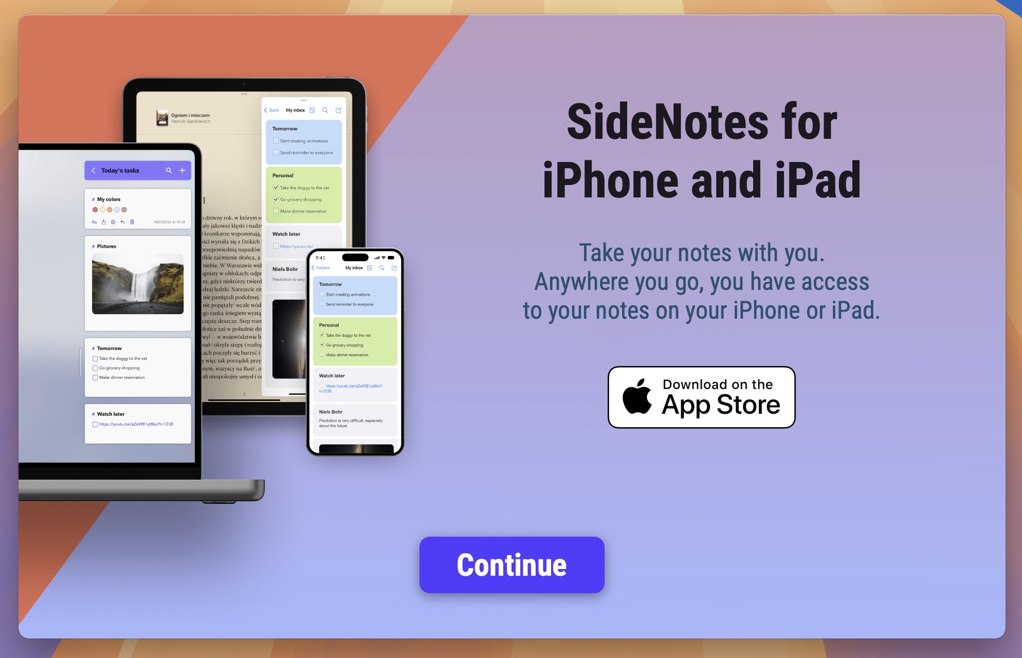 SideNotes for Mac v1.4.16 显示器侧边栏笔记软件-1