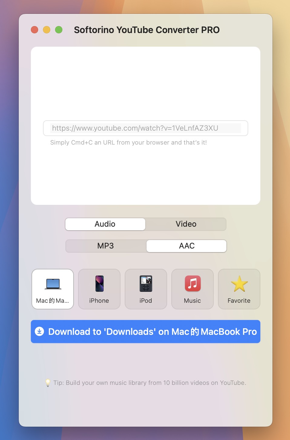 YouTube Converter PRO for Mac v5.1.11 视频下载与格式转换工具-1