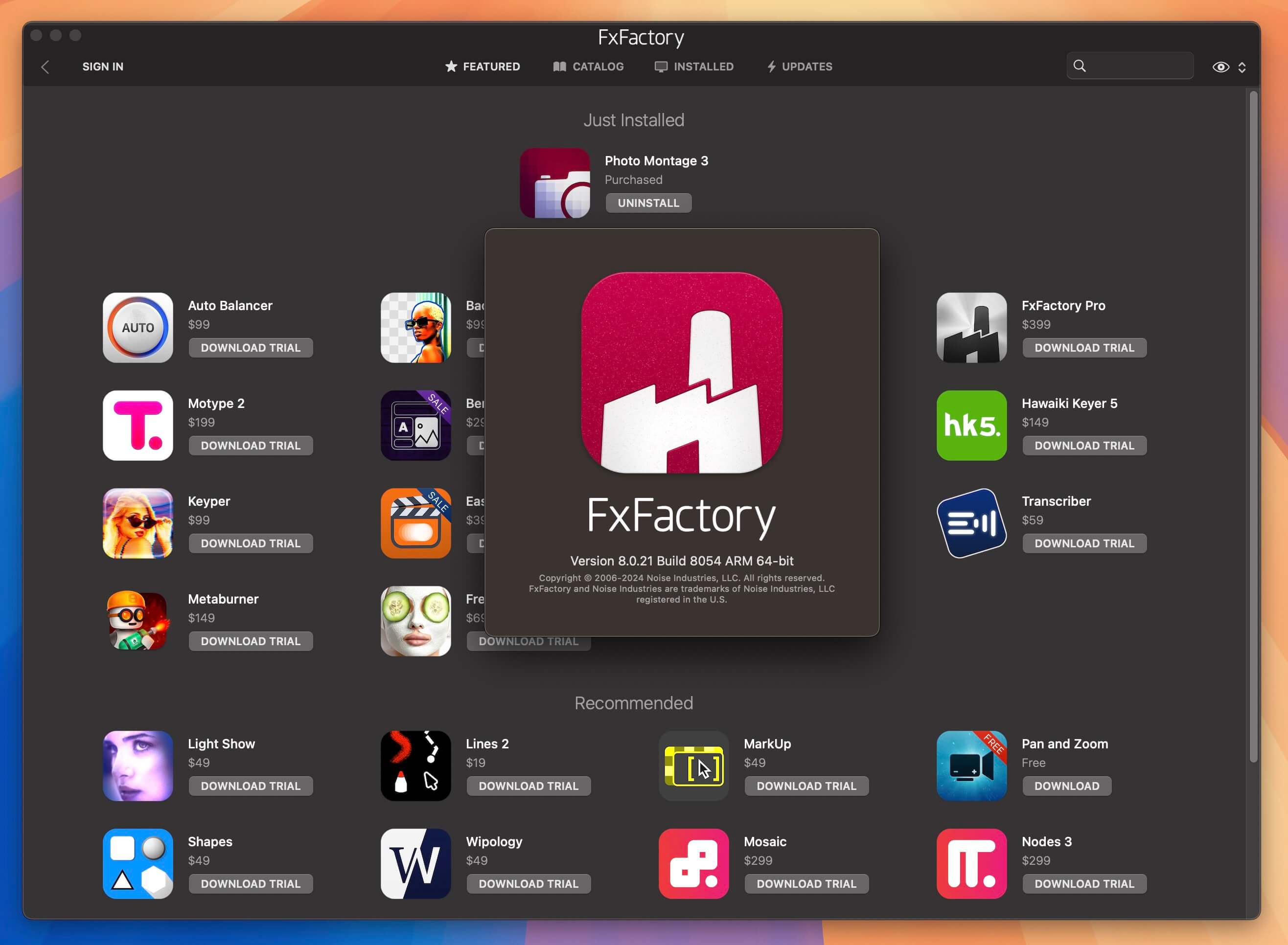 FxFactory for Mac v8.0.21.8054 视频特效处理插件管理包-1