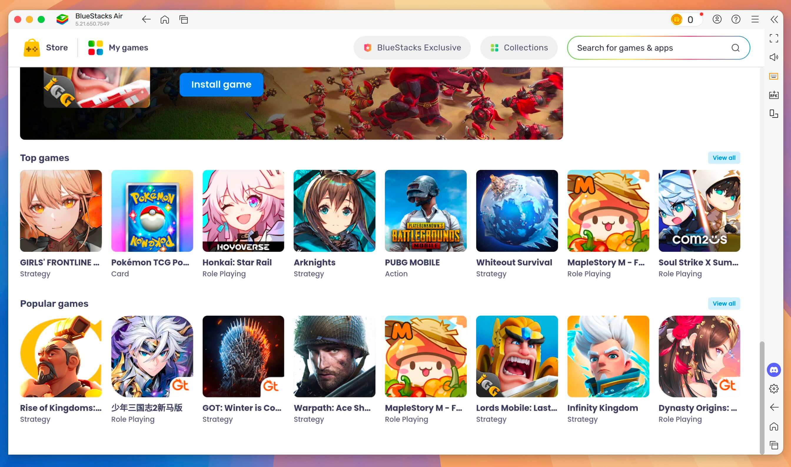 BlueStacks for Mac v5.21.650.7549 Mac版安卓模拟器 蓝叠模拟器-1