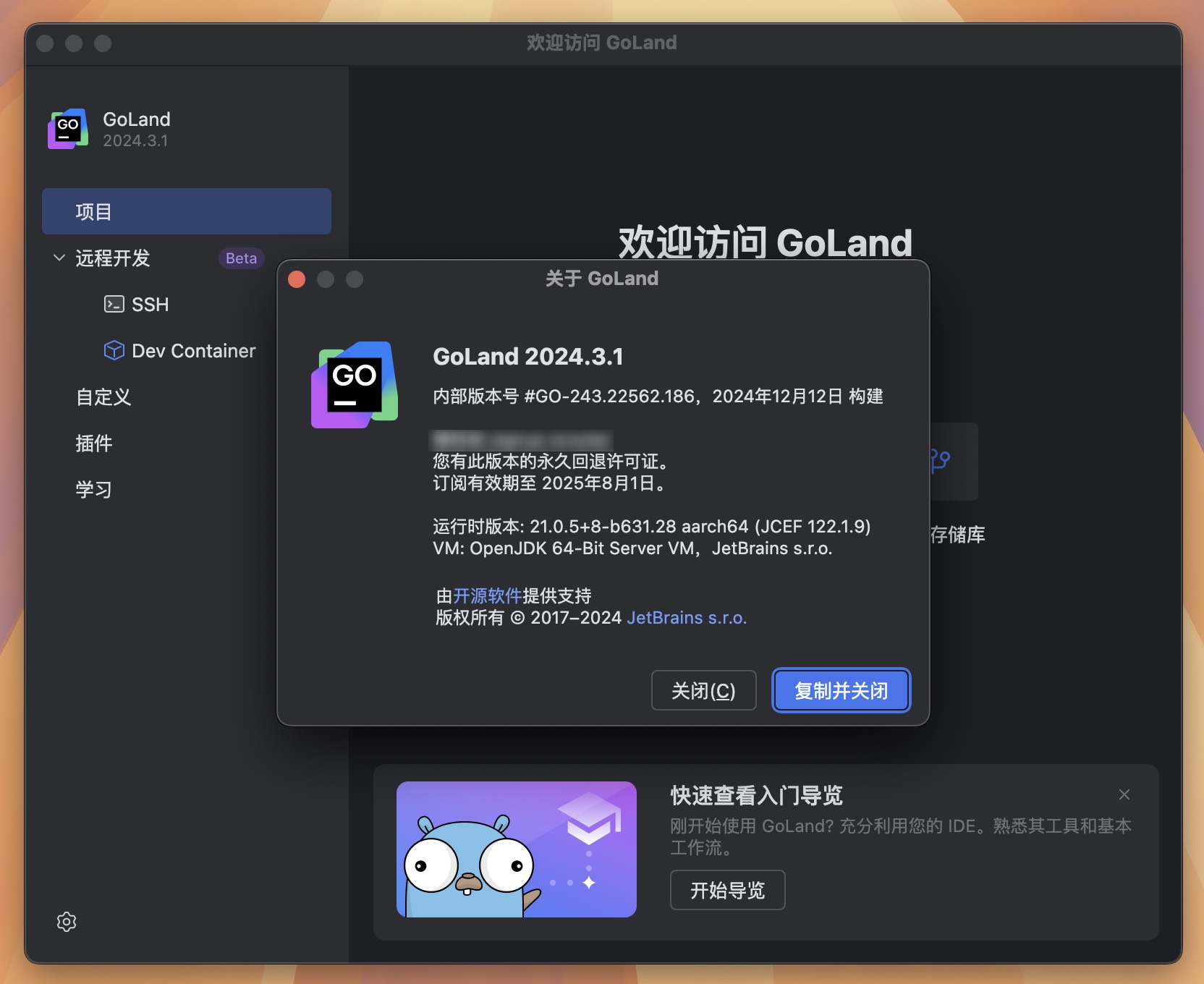 GoLand 2024 for Mac v2024.3.1 GO语言集成开发工具 GL中文激活版-1