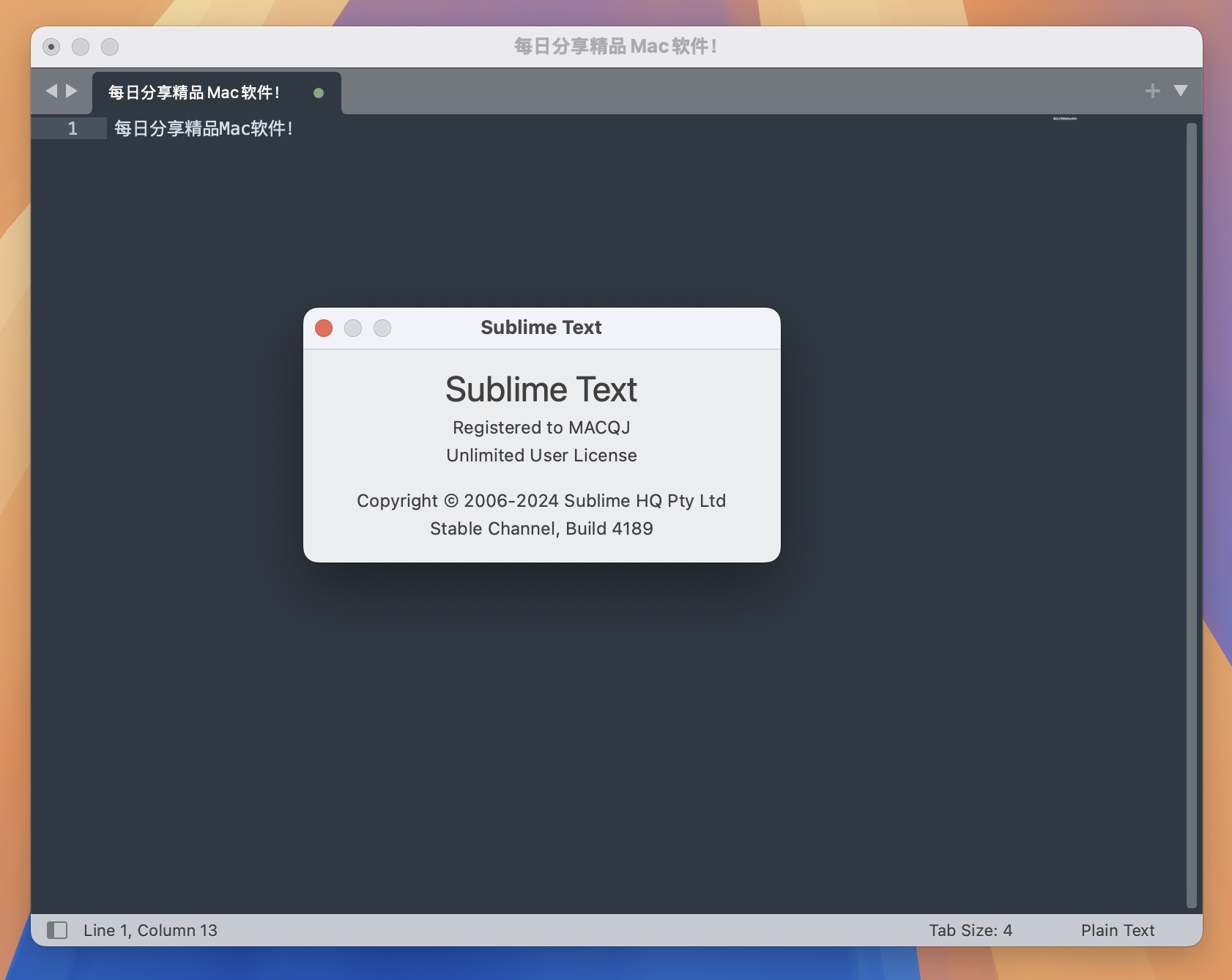 sublime text for Mac v4.0.4189 代码编辑器-1