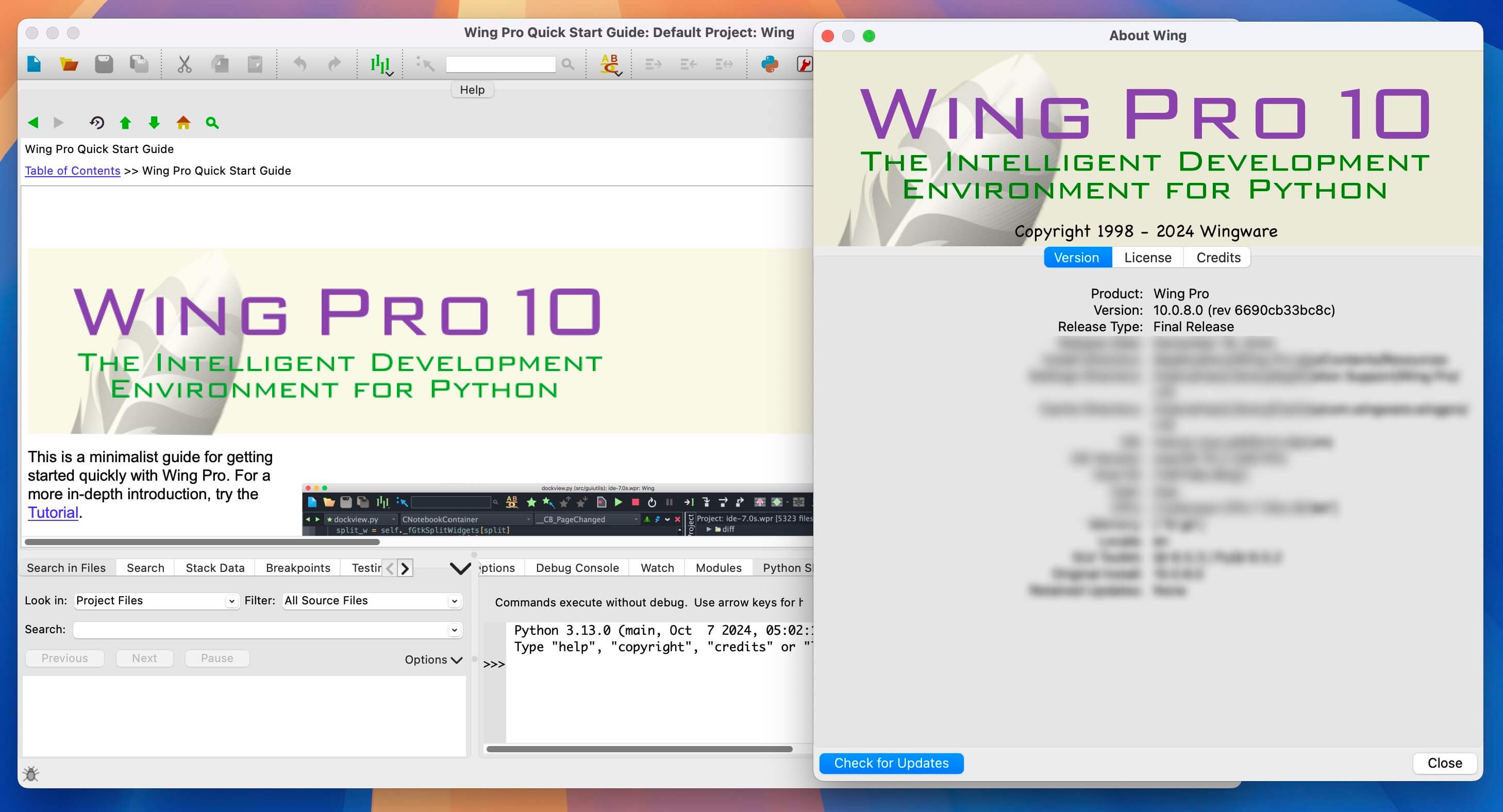 Wing Pro for Mac v10.0.8 专业Python集成开发工具-1