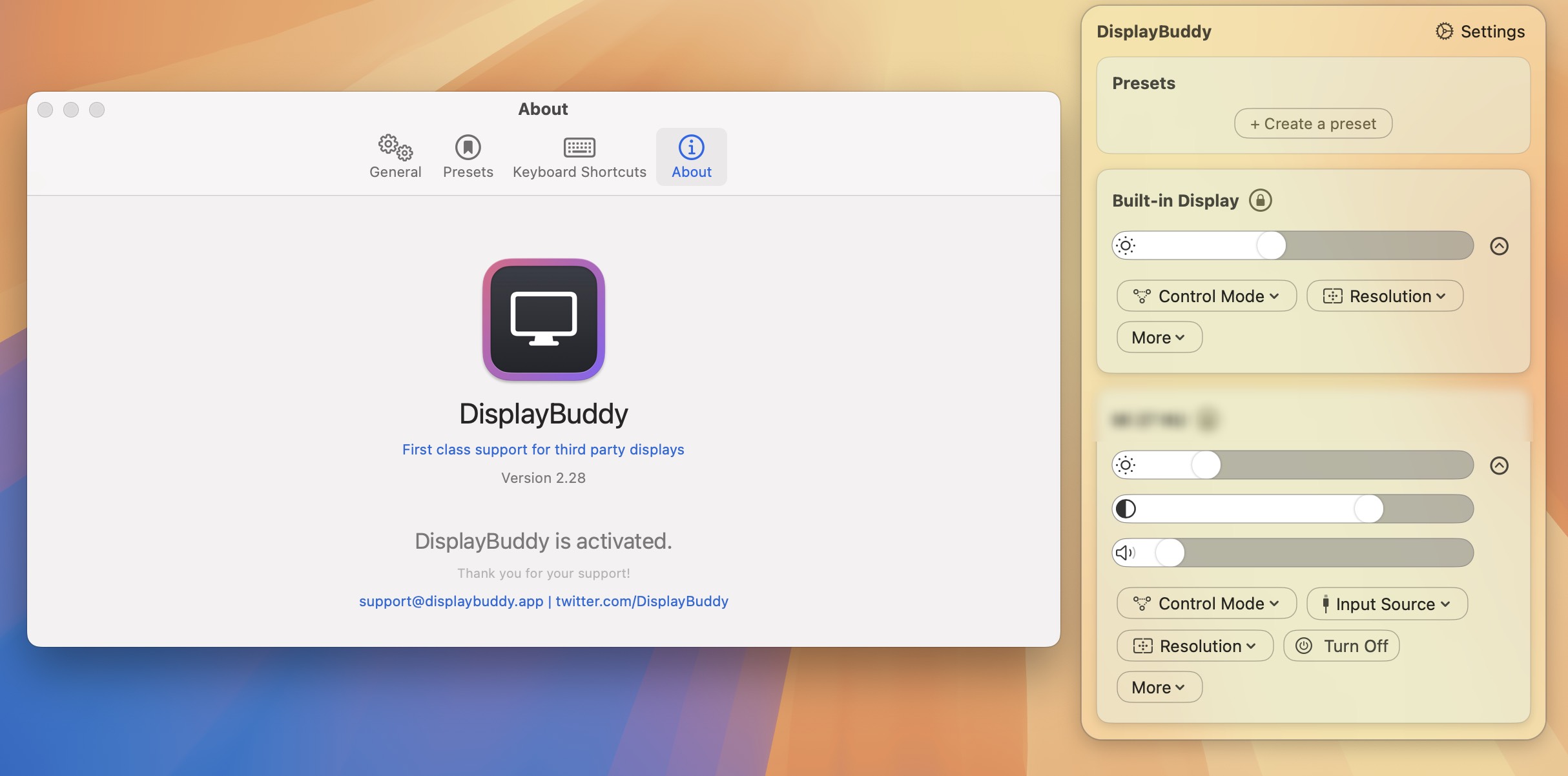 DisplayBuddy for Mac v2.28 外接显示器亮度控制工具-1