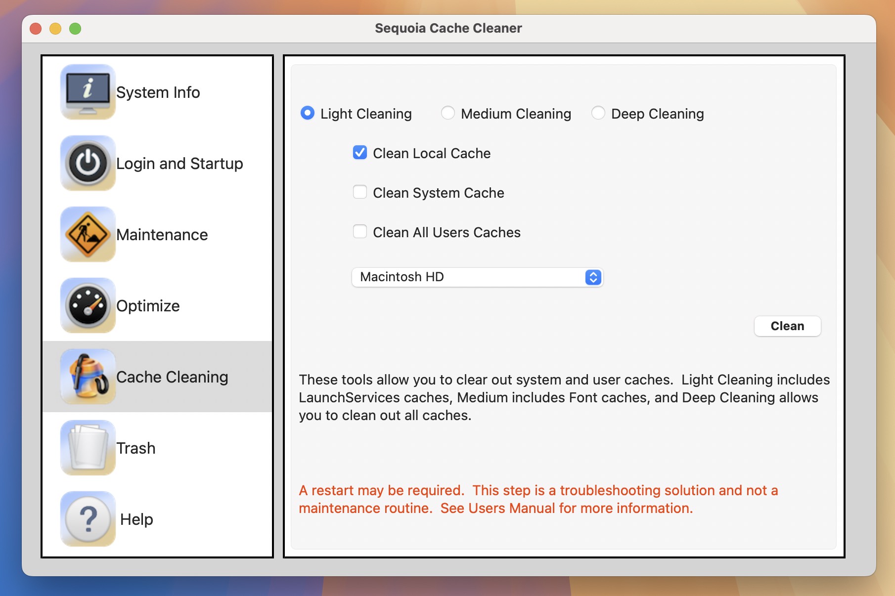 Sequoia Cache Cleaner for Mac v20.2 苹果系统缓存清理优化软件-1