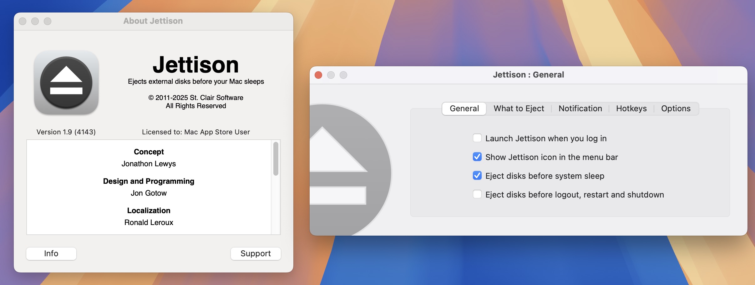 Jettison for Mac v1.9 外部磁盘弹出辅助工具-1