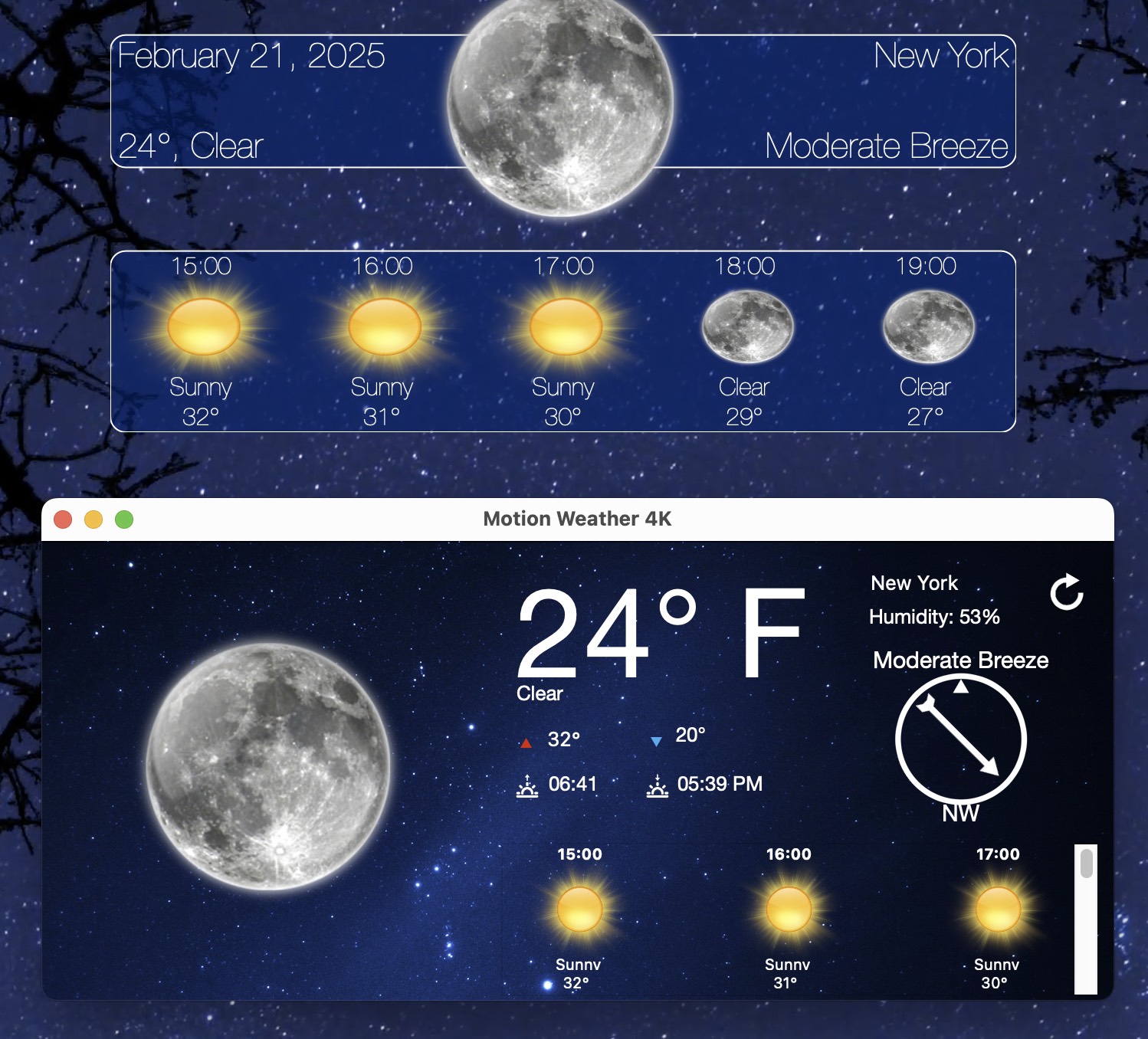 Motion Weather 4K for Mac v1.2.0 动态天气屏幕保护工具-1