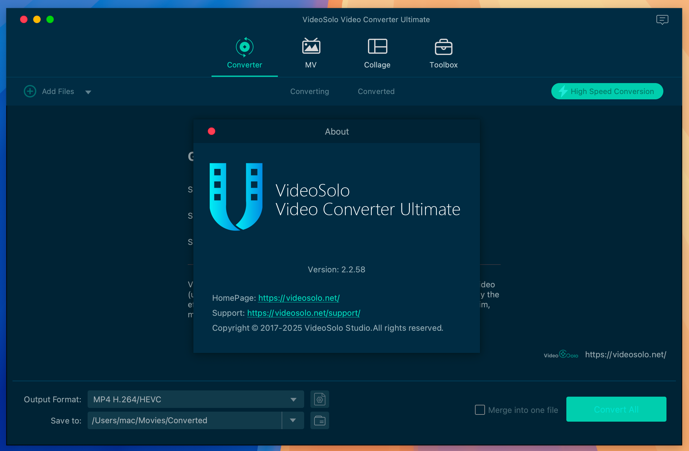 VideoSolo Video Converter Ultimate for Mac v2.2.58 视频转换器-1