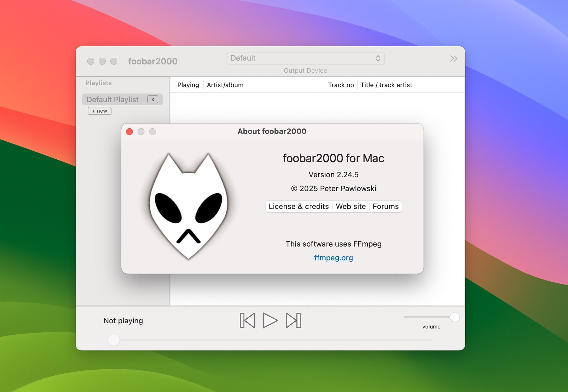 foobar2000 for Mac v2.24.5 多功能音频播放器-1