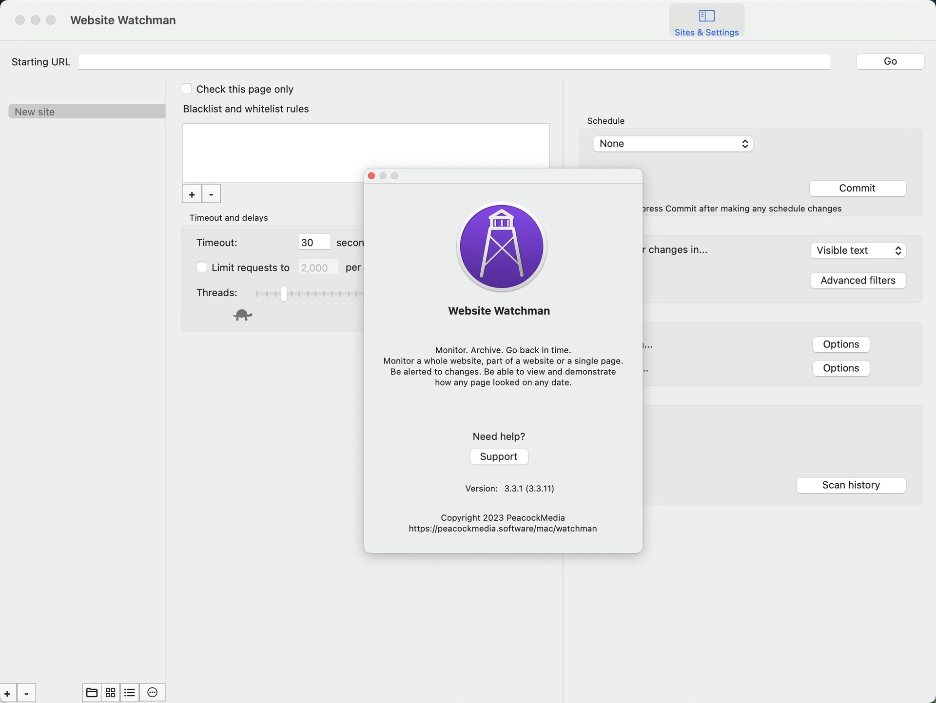 Website Watchman for Mac v3.3.1 网站内容监控工具-1