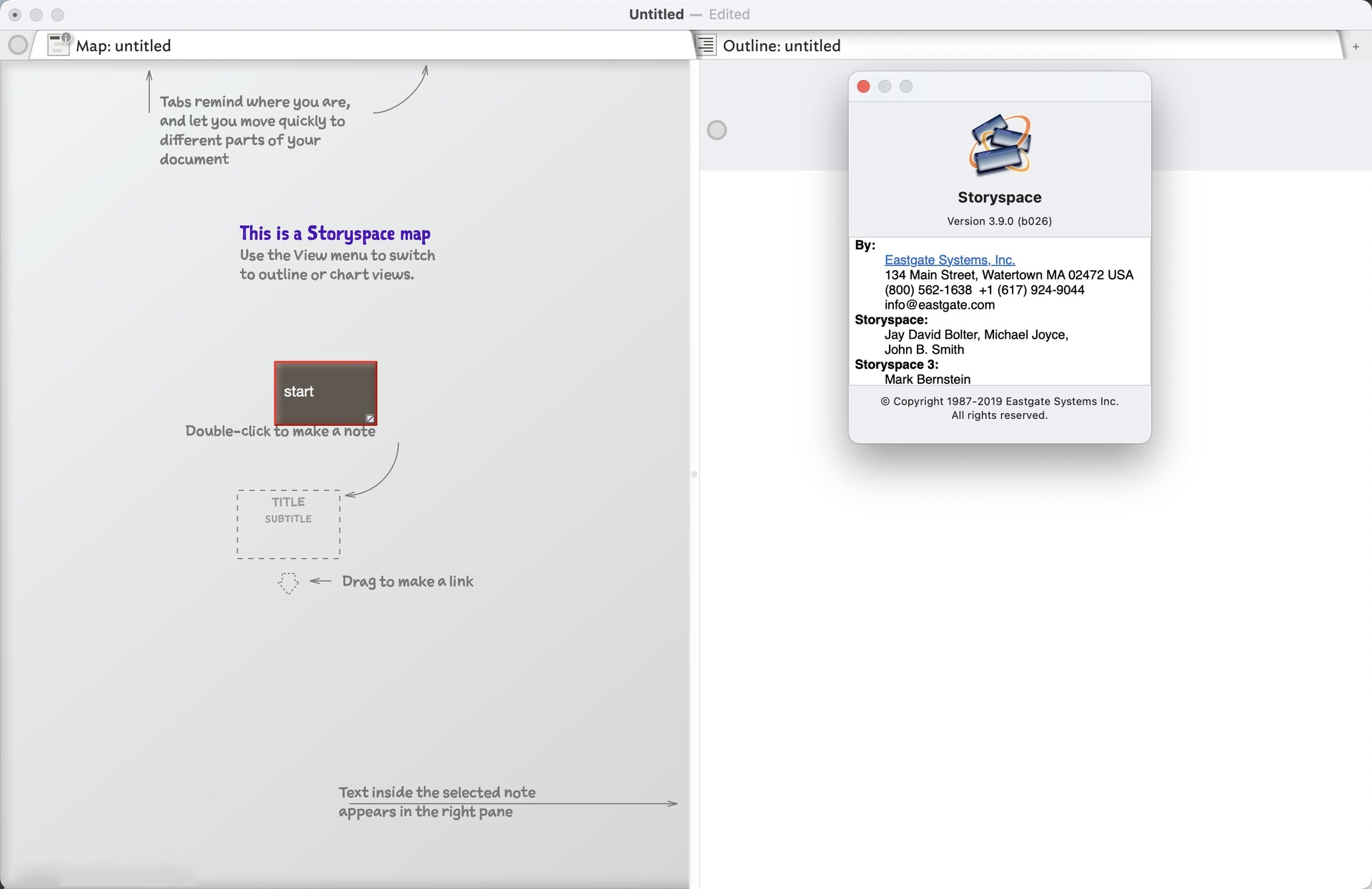 Storyspace for Mac v3.9.0 超文本叙事工具-1