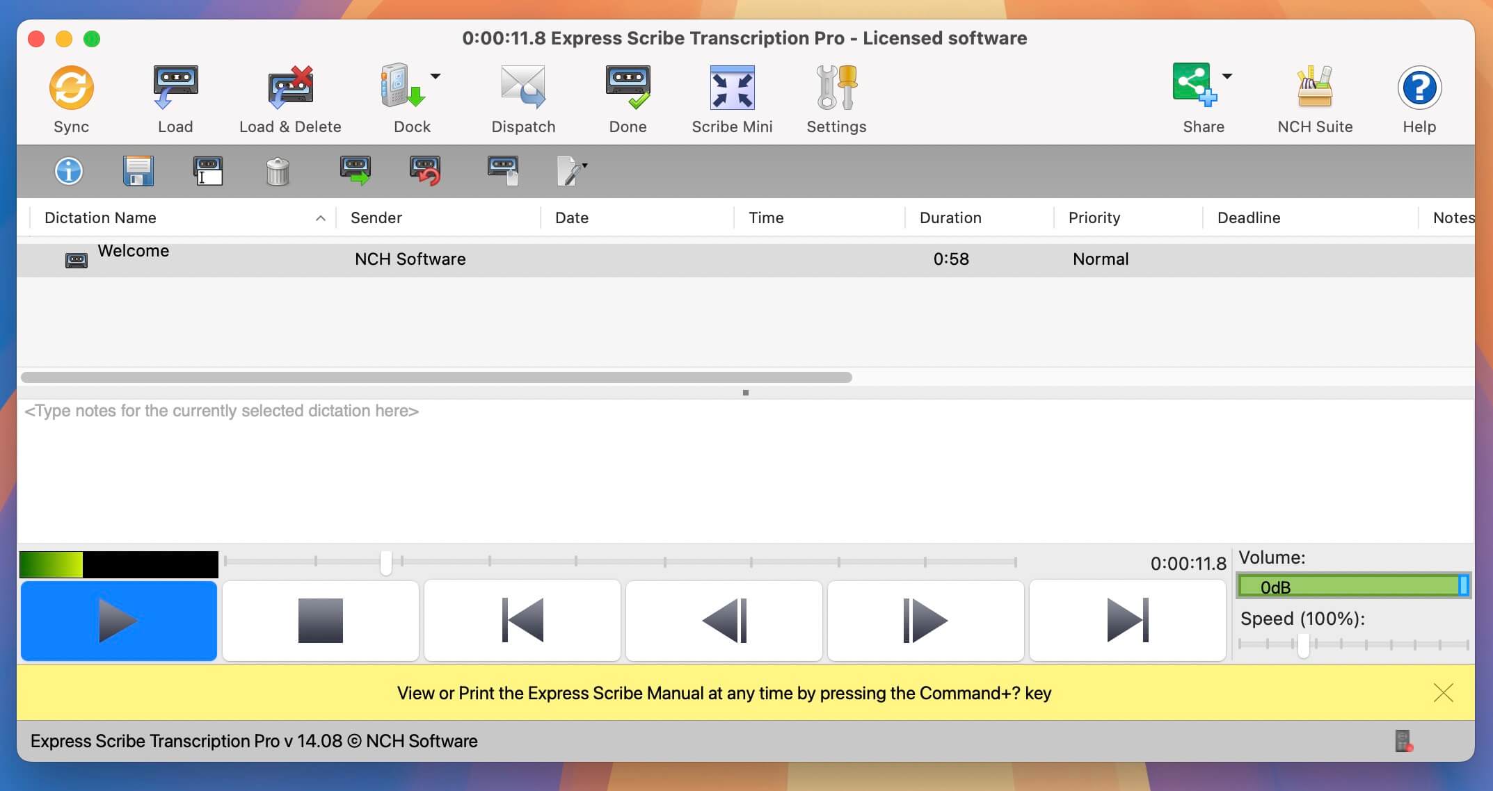 NCH Express Scribe Pro for Mac v14.08 易于使用的专业转录软件-1