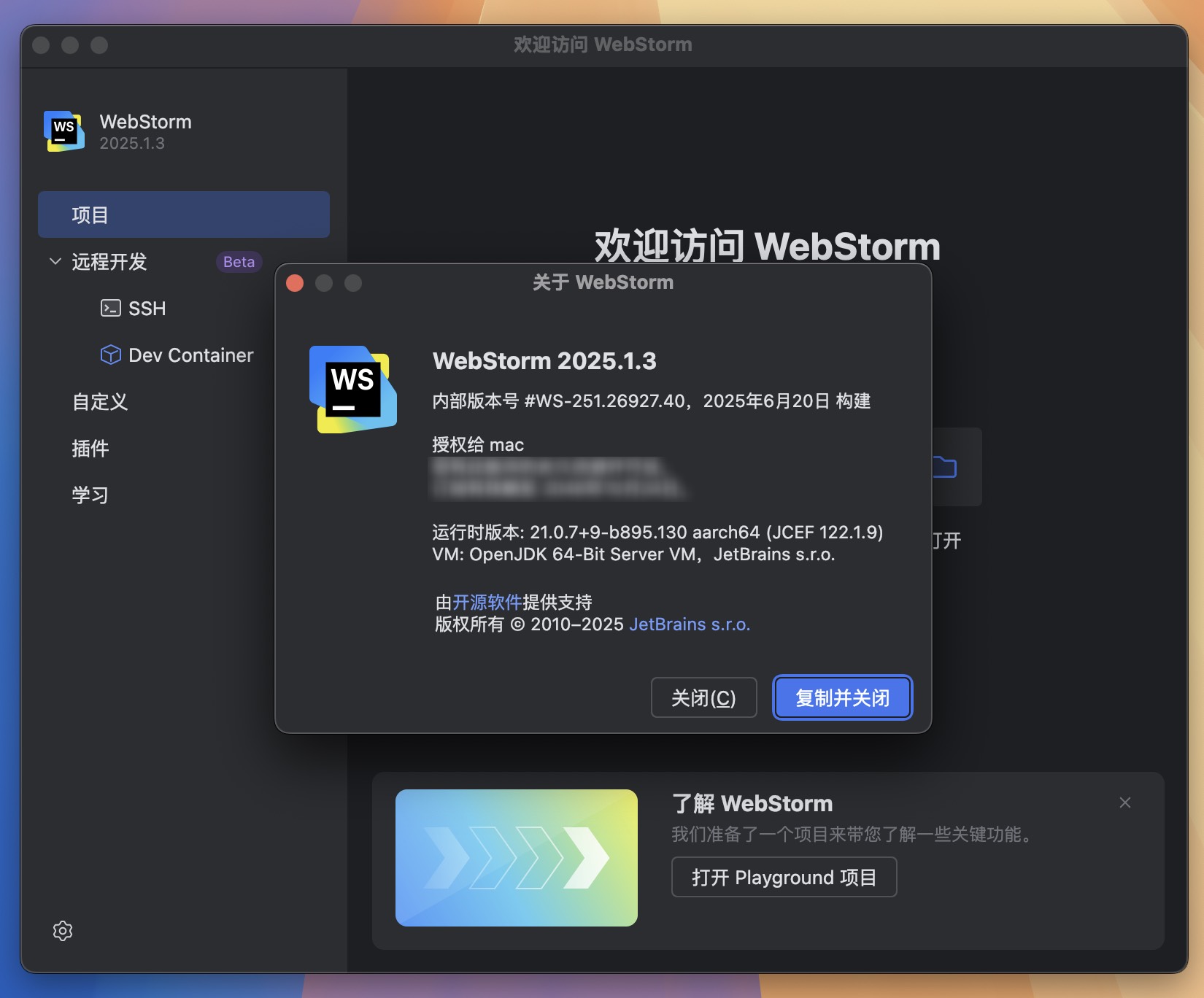WebStorm 2025 for Mac v2025.1.3 JavaScript开发工具 WS中文激活版-1
