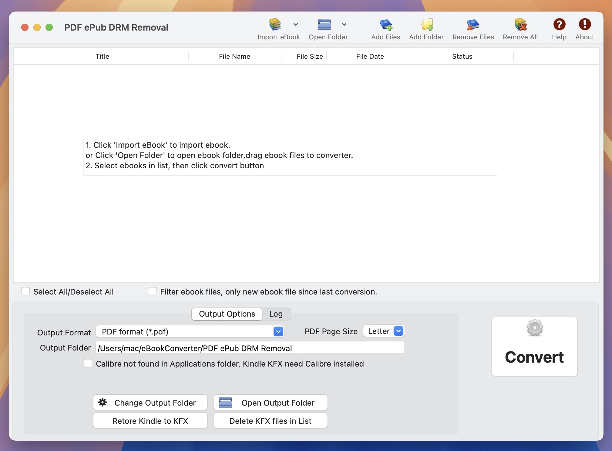 PDF ePub DRM Removal for Mac v3.25.10120 电子书DRM移除工具-1