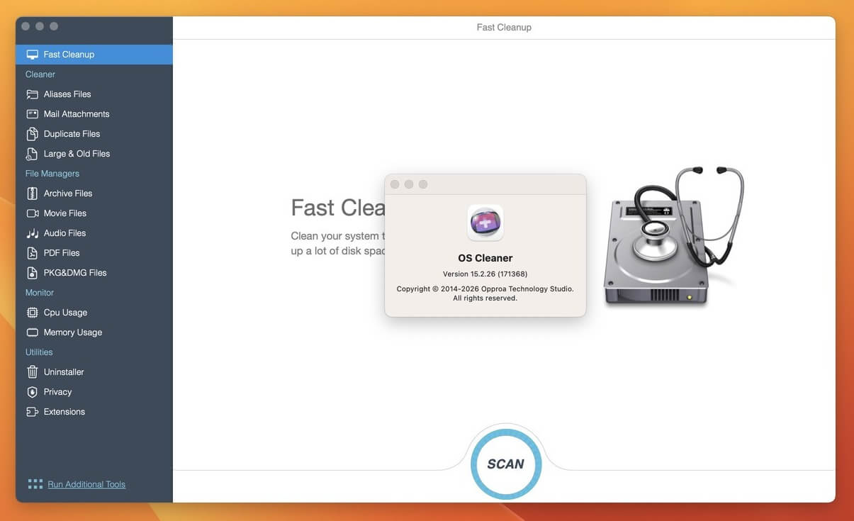 OS Cleaner for Mac v15.2.26 系统扫描清理工具-1