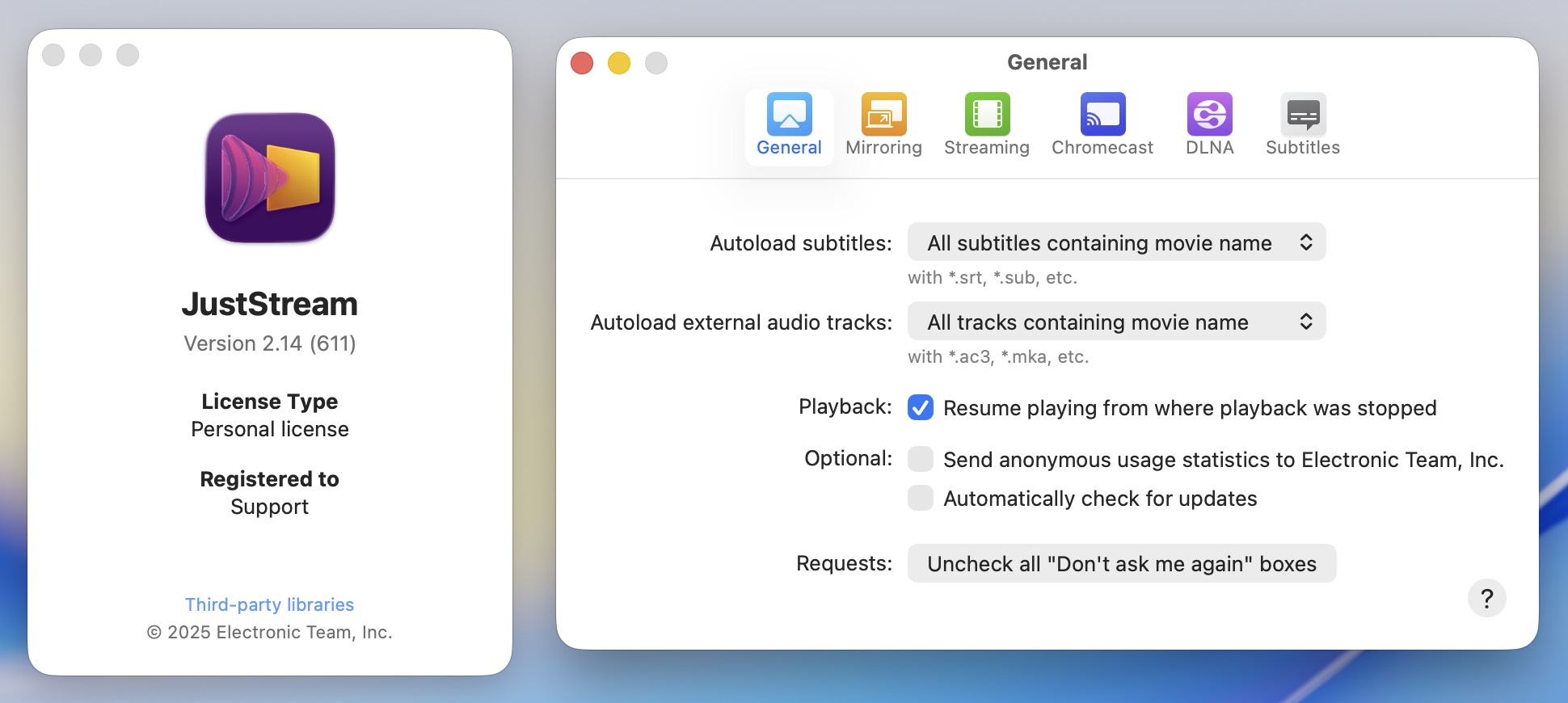 JustStream PRO for Mac v2.14 镜像投屏软件-1